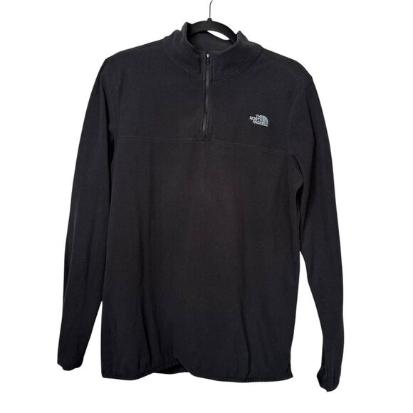 The North Face Tops - The North Face Sweater Womens Large Black Fleece Lightweight 1/4 Zip Pullover